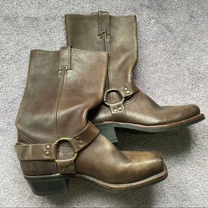 NWOT FRYE Leather Harness Boots